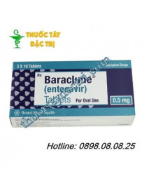 Thuốc đặc trị viêm gan B Baraclude 0.5mg hộp 30 viên