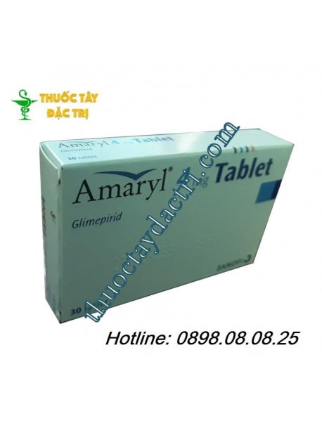 Thuốc tiểu đường Amaryl 4mg hộp 30 viên
